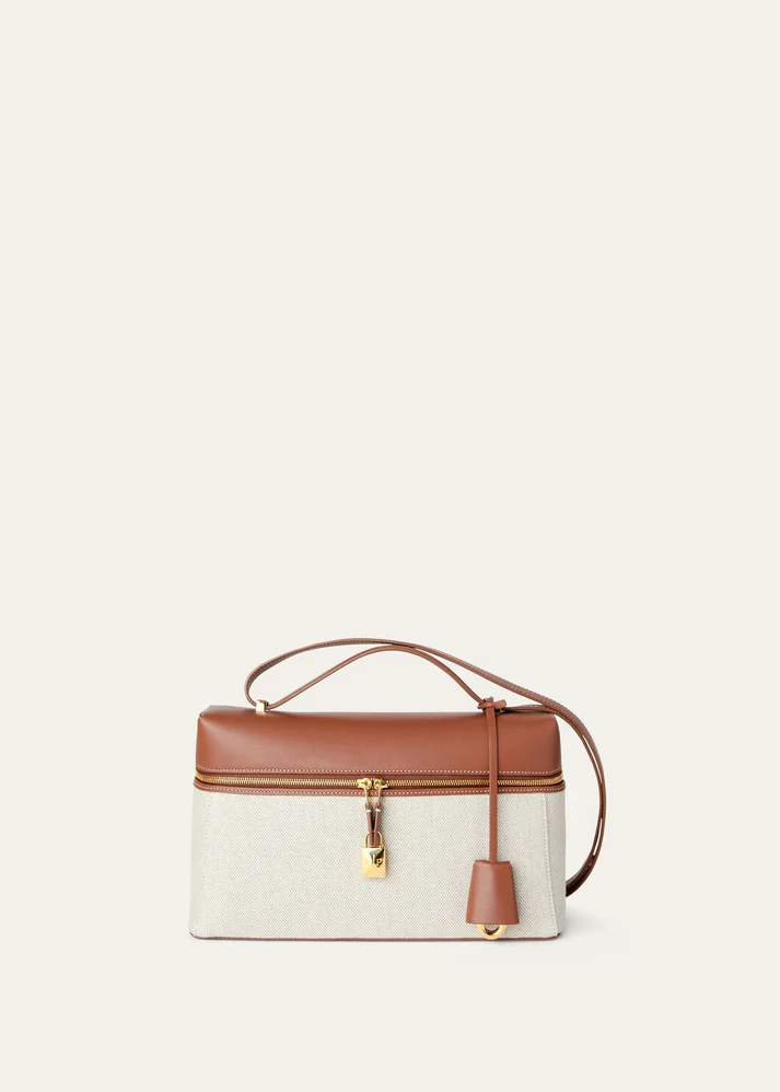 LP model Extra Bag L19/L27 Cotton/ Leather Natural / Caramel Suga